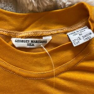 Georges Marciano 100% Silk Golden Amber Tee – Vintage Luxury Vintage